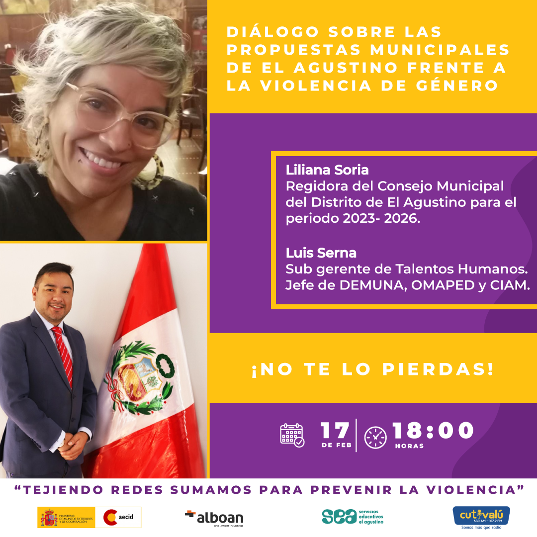 Diálogo sobre las propuestas Municipales de El Agustino frente a la violencia de género